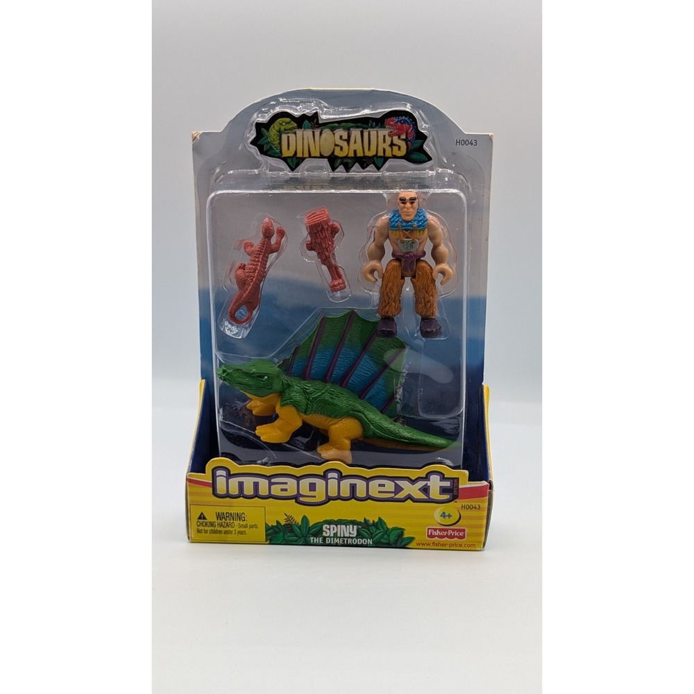 2004 Fisher Price Imaginext Dinosaurs Spiny the Dimetrodon Set